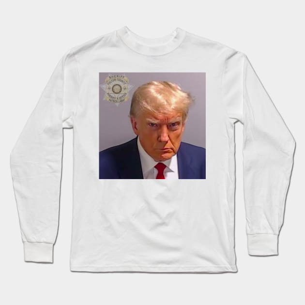 Trump Mugshot Long Sleeve T-Shirt by akastardust